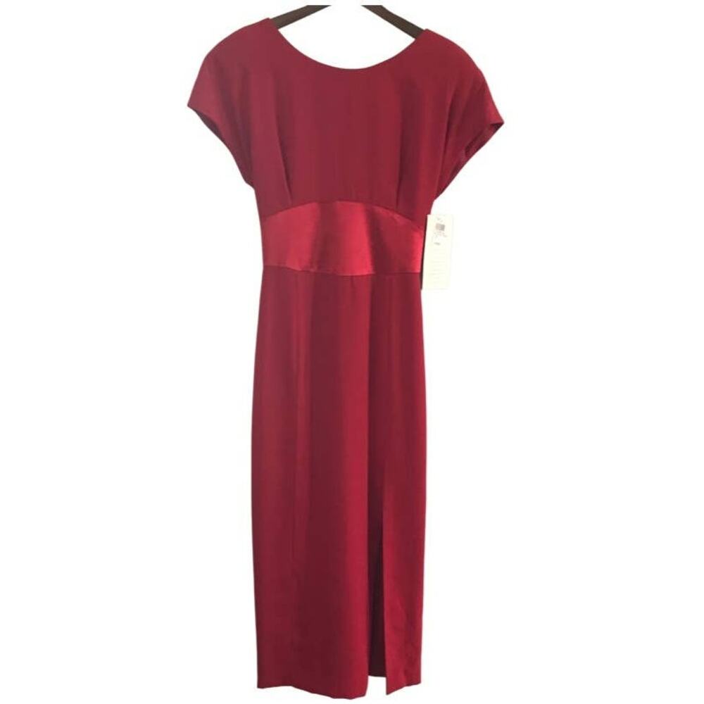 Vintage 1980s Donna Ricco Red Dress with Original Tags Size 10